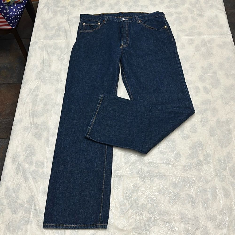 Levi’s men’s 501 button fly dark wash jeans size 38X34
